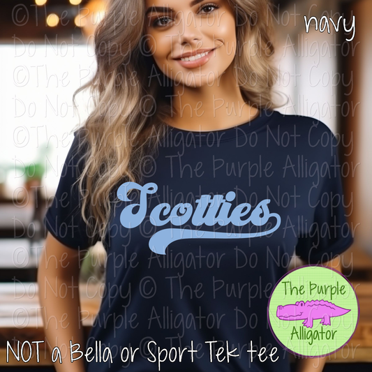 Scotties MNRG | Retro Vintage Spirit Wear Design, 70s–80s Inspired Custom Colors - CHOOSE YOUR TEXT COLOR - 0925 (d2f TPA)