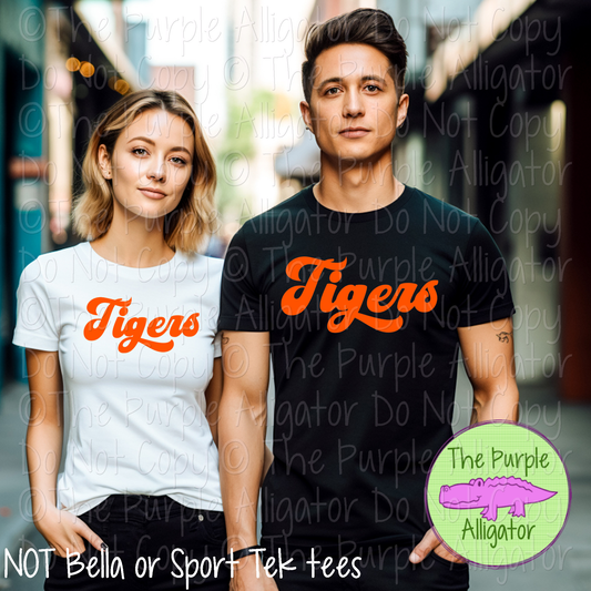 Tigers MNRG | Retro Vintage Spirit Wear Design, 70s–80s Inspired Custom Colors - CHOOSE YOUR TEXT COLOR - 0925 (d2f TPA)