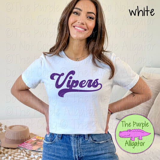Vipers MNRG | Retro Vintage Spirit Wear Design, 70s–80s Inspired Custom Colors - CHOOSE YOUR TEXT COLOR - 0925 (d2f TPA)