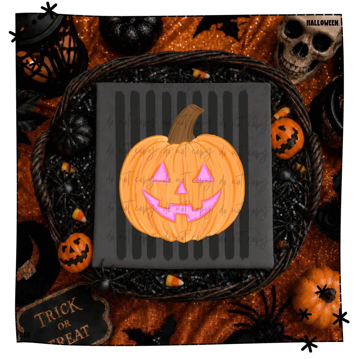 Orange Pink Pumpkin Stripes WEEKLY DROP