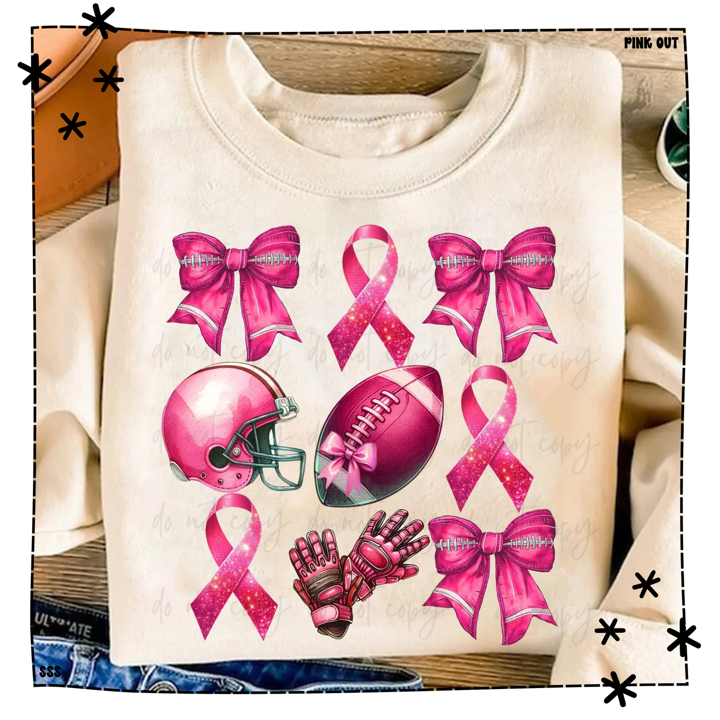 Pink Out Coquette Football Collage WEEKLY DROP