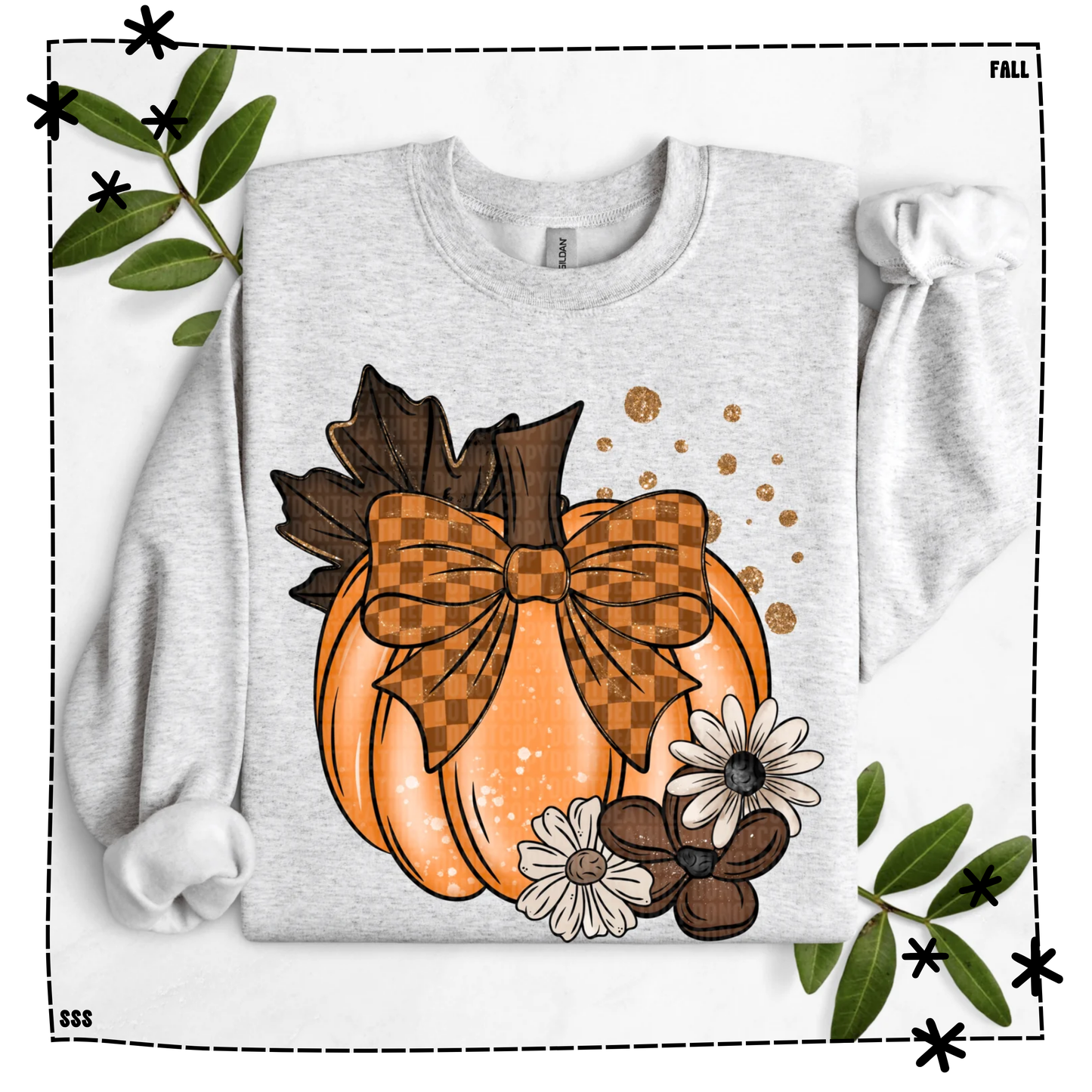 Pumpkin Floral Plaid Bow - WEEKLY DROP