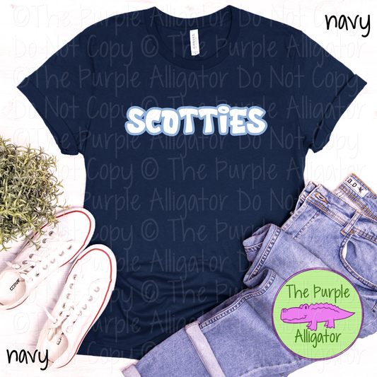 Scotties Alley Bounce - The Graffiti Series - Graffiti Style Custom Spirit Wear Mascot & School Apparel 0526 TPA