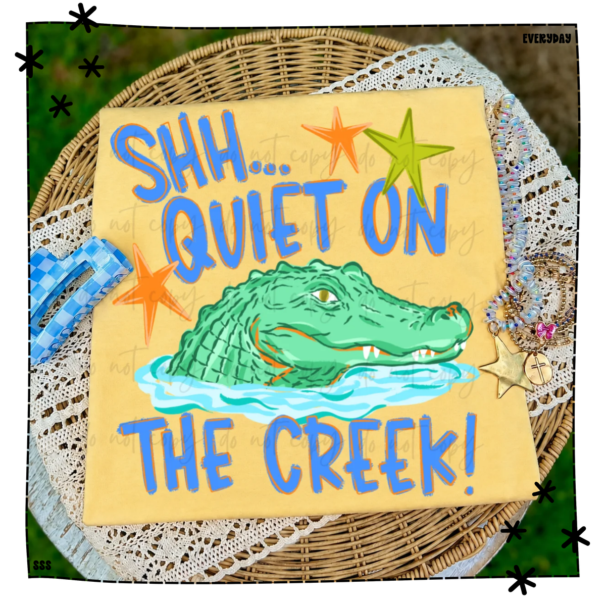 Shh Quiet On The Creek Gator Blue WEEKLY DROP