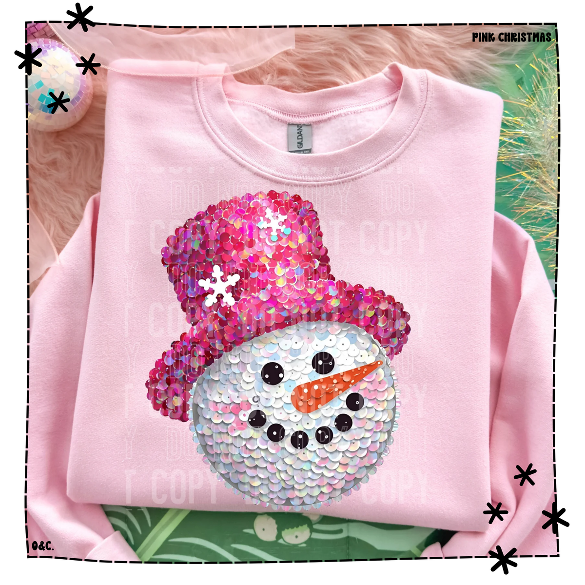 Snowman Sequins Faux WEEKLY DROP