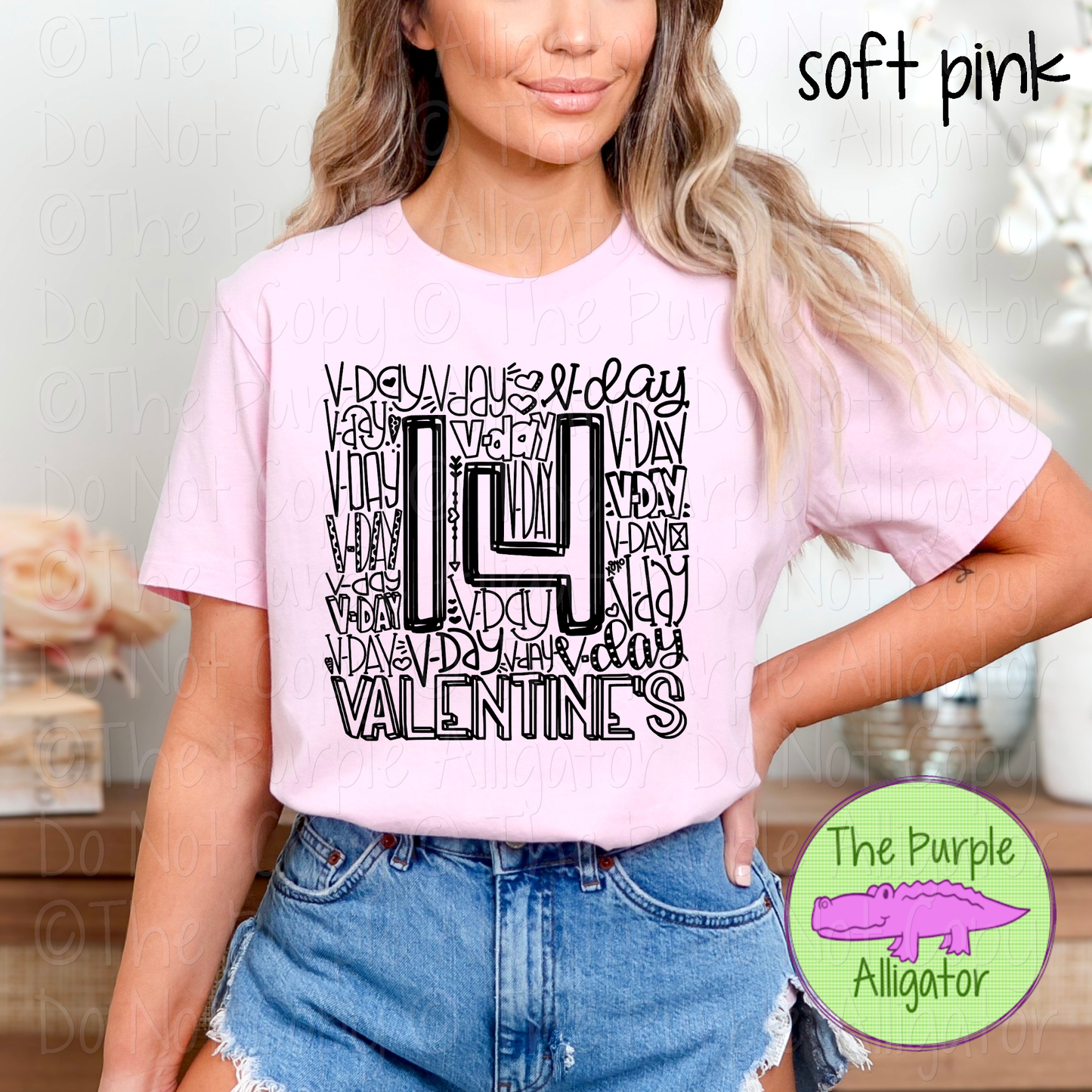 Valentine’s Day Typography Shirt - V-Day 14 Heart Graphic Tee - School or Holiday Shirt  0120 KL