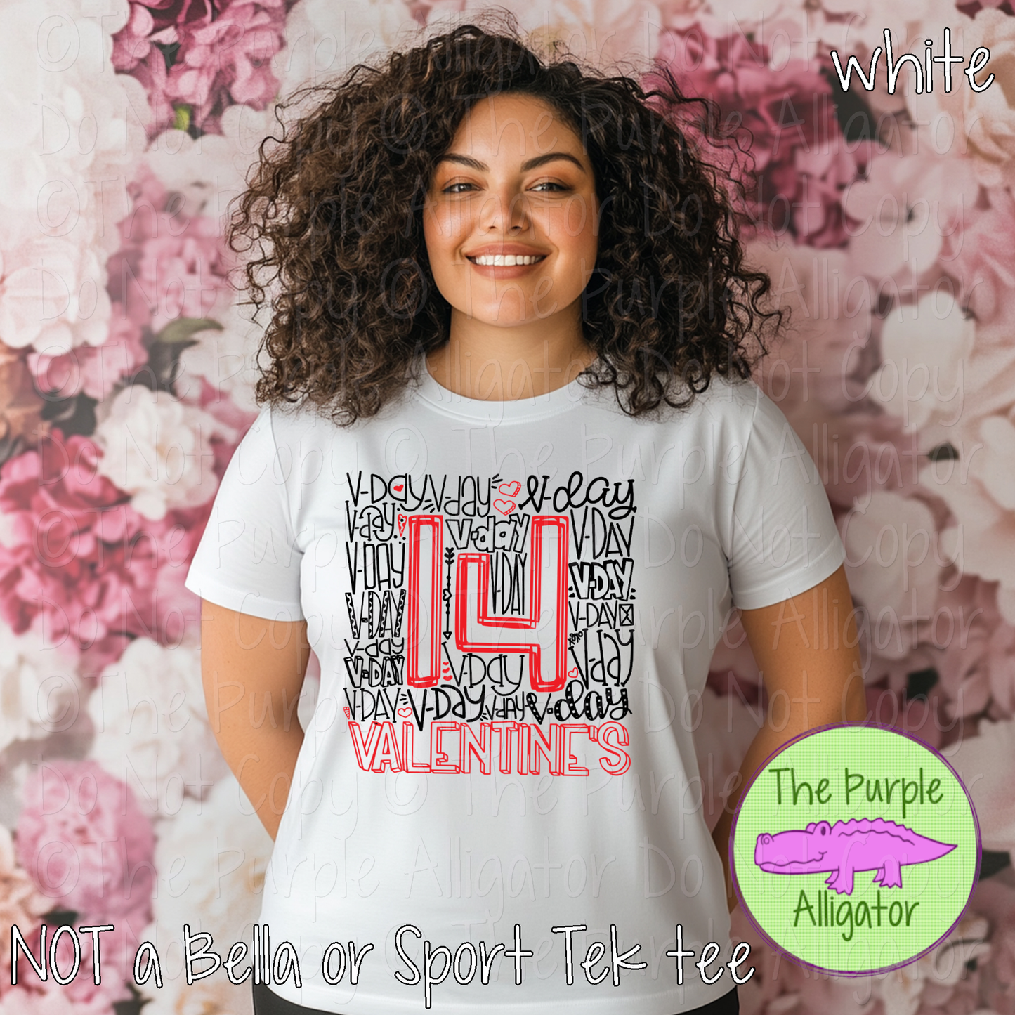Valentine’s Day Typography Shirt - V-Day 14 Heart Graphic Tee - School or Holiday Shirt  0120 KL