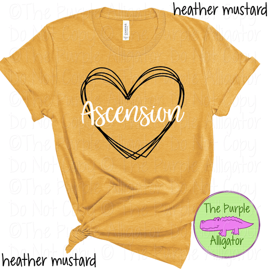 Ascension Heart Frame | Custom Two-Color School & Mascot Spirit Wear 1026 TPA