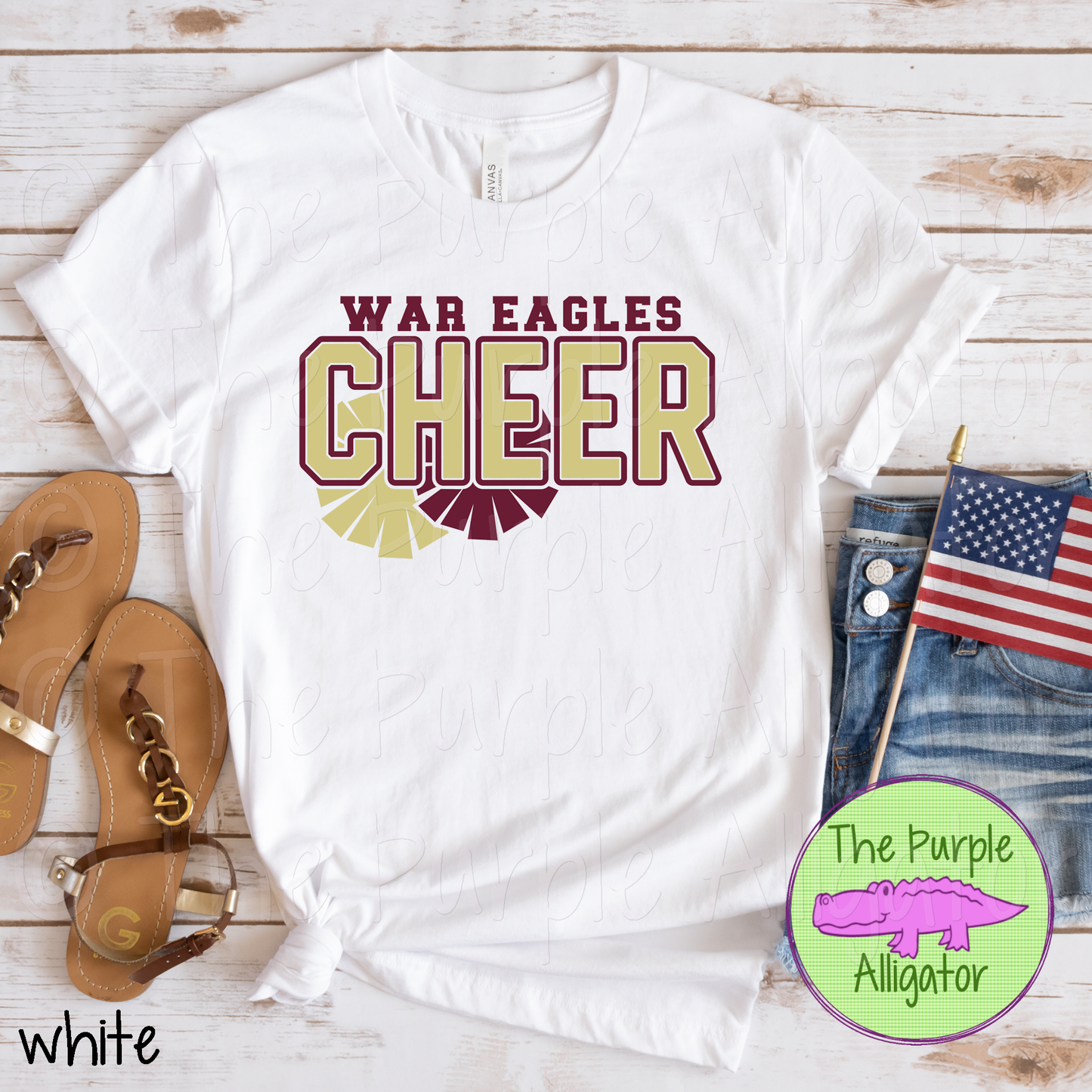 War Eagles Cheer SC34 Mascot School Spirit - CHOOSE YOUR DESIGN COLORS (d2f TPA)