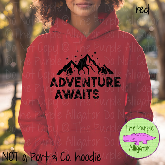 Adventure Awaits – Outdoors Camping Mountain Graphic Nature Lover Adventure Apparel 0524 R