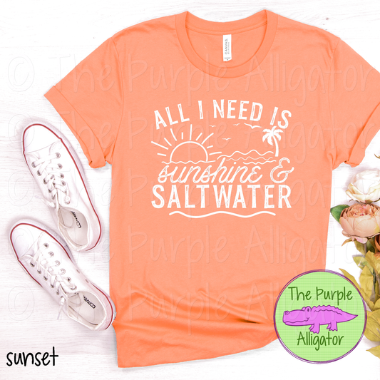 All I Need is Sunshine & Saltwater - white (d2f HMD)