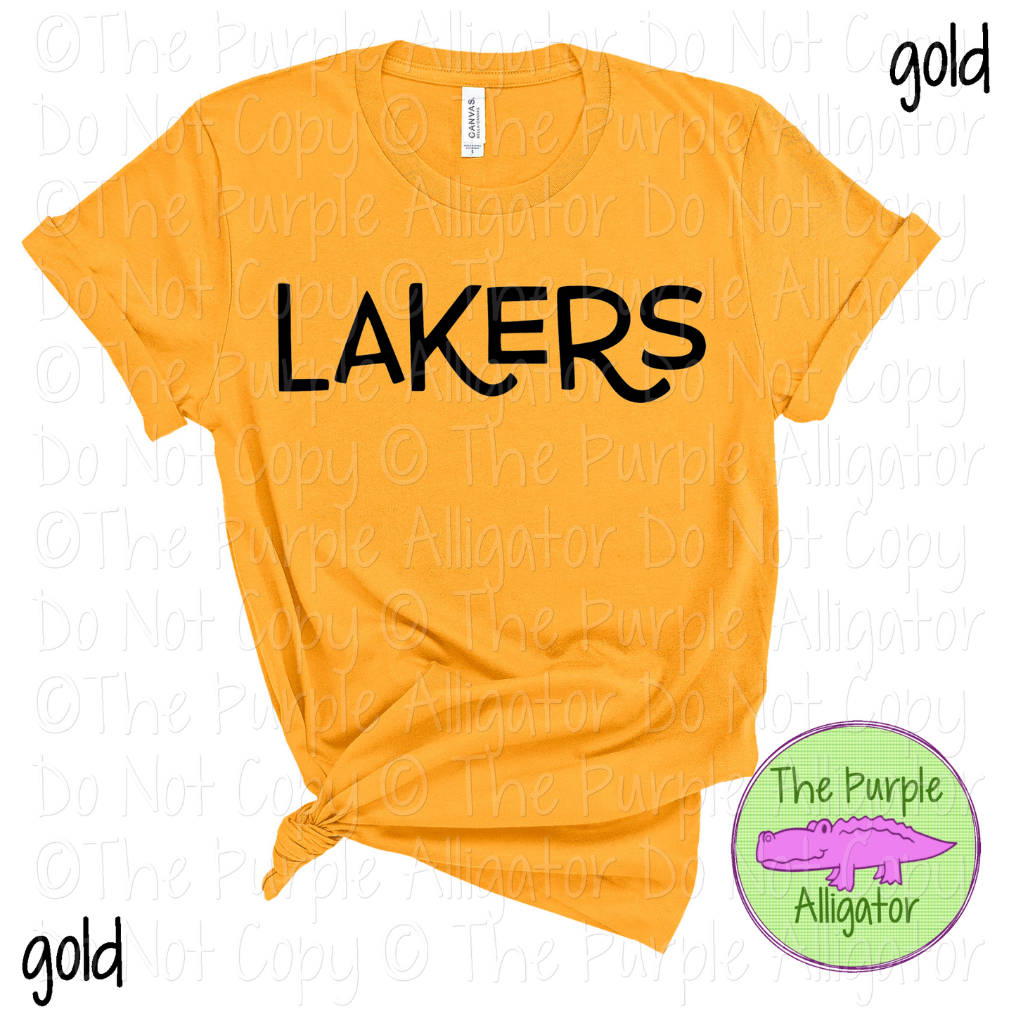 Lakers Argy Mascot Hand-Drawn Style Custom Choose-Your-Color School Spirit Design 0225 (d2f TPA)