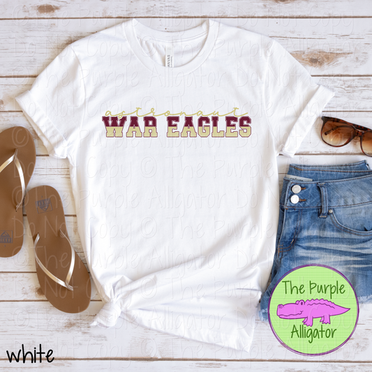 Astronaut War Eagles Team Player Stripe – Custom Spirit Wear School & Mascot Apparel 0424 TPA