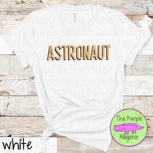 Astronaut NF Two-Tone Offset Spirit Design | Bold Two-Color Offset Text Design | CHOOSE YOUR DESIGN COLORS 0825 (d2f TPA)