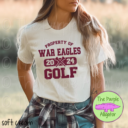 War Eagles Golf SC13 Mascot School Spirit - CHOOSE YOUR DESIGN COLOR (d2f TPA)