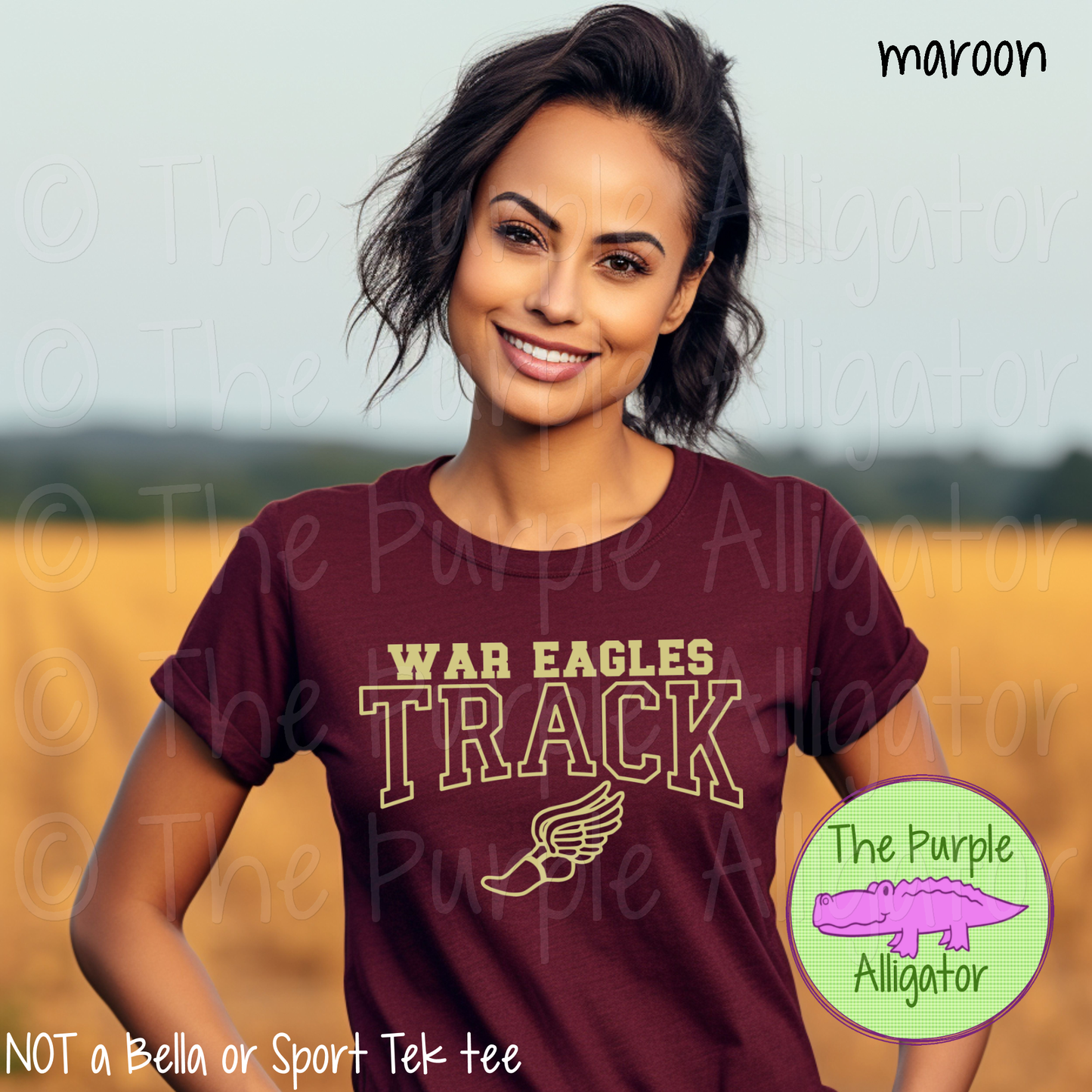 War Eagles Track SC9 Mascot School Spirit - CHOOSE YOUR DESIGN COLOR (d2f TPA)