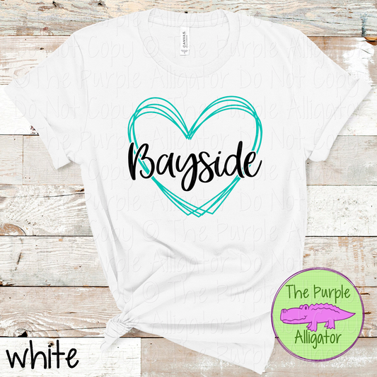 Bayside Heart Frame | Custom Two-Color School & Mascot Spirit Wear 1026 TPA