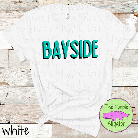 Bayside NF Two-Tone Offset Spirit Design | Bold Two-Color Offset Text Design | CHOOSE YOUR DESIGN COLORS 0825 (d2f TPA)