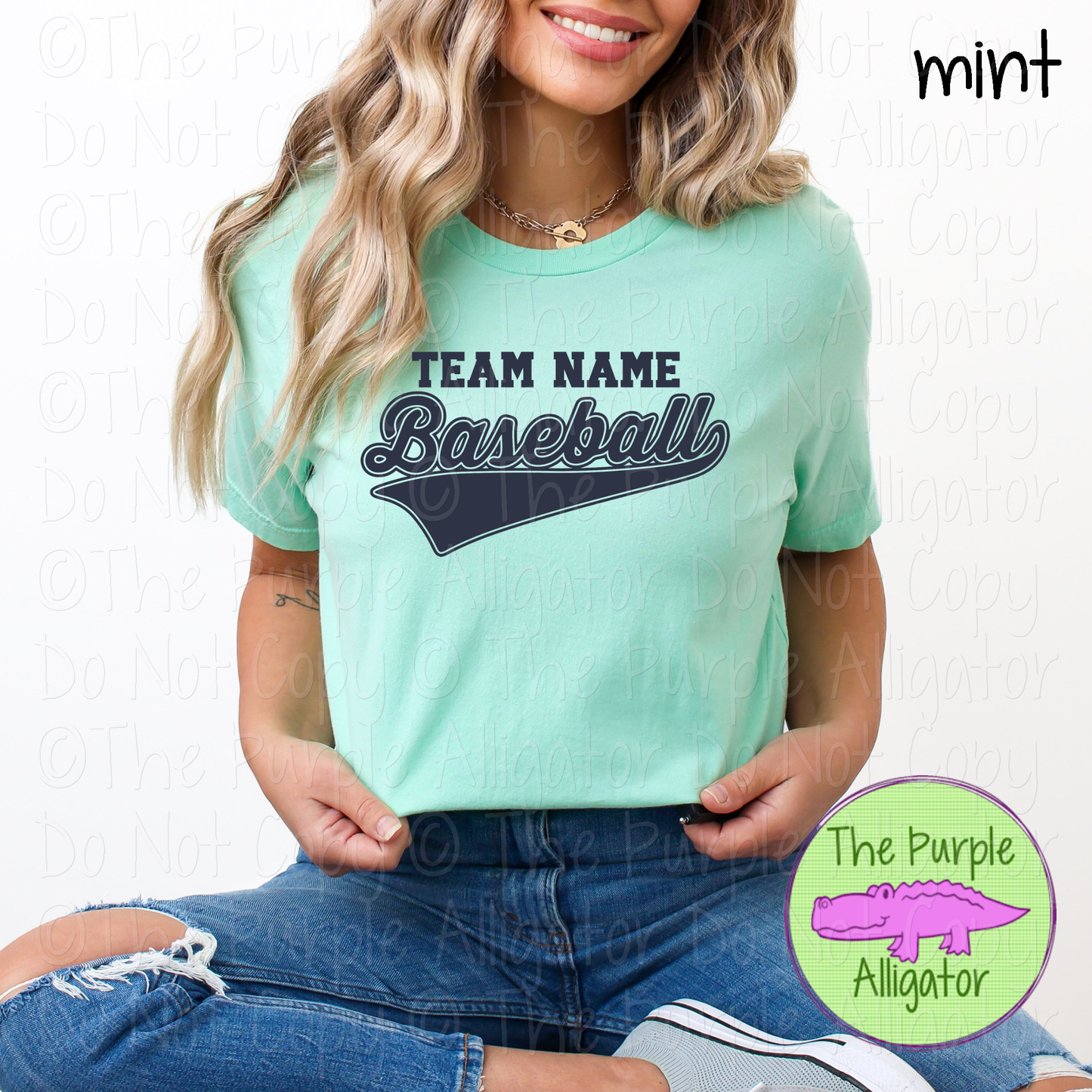 YOUR MASCOT Baseball 43 Baseball Shirt – Minimal Script Sports Design 0226 TPA