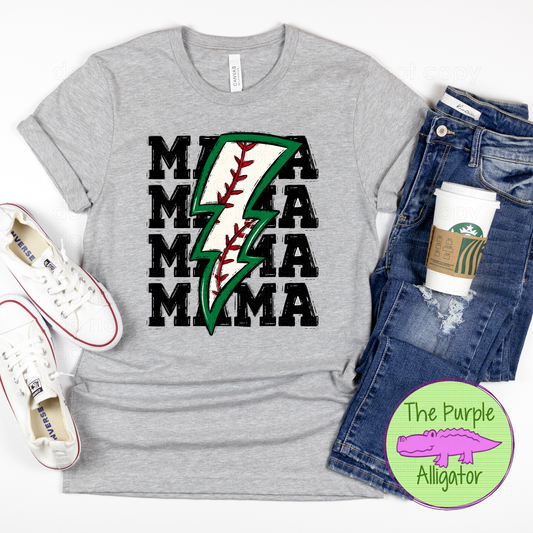 Baseball Mama Green Lightning Bolt (d2f EPC)