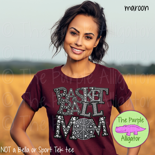 Basketball Mom Faux Rhinestone (d2f TED)