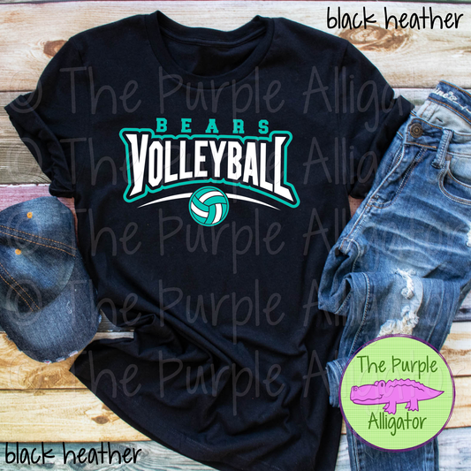 Bears Volleyball SC55 Mascot School Spirit - CHOOSE YOUR DESIGN COLOR (d2f TPA)
