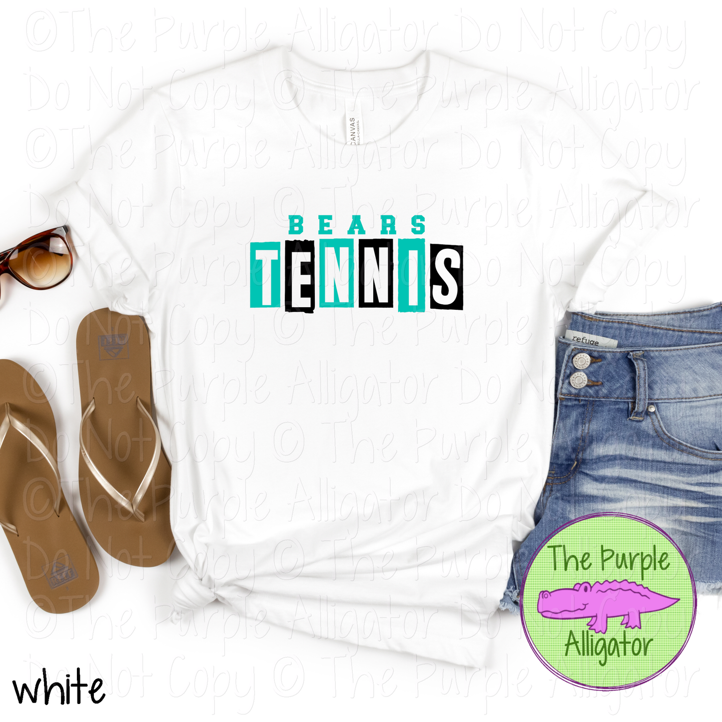 Bears Tennis Halftime – The Halftime Series Custom Two-Color Mascot Tennis Spirit Wear 0626 TPA