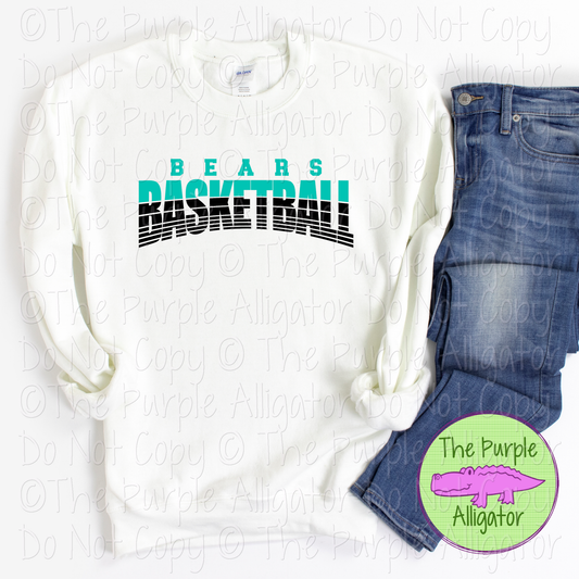 Bears Basketball 40 - Vintage Arch Custom Basketball Spirit Wear Mascot Apparel 0624 TPA