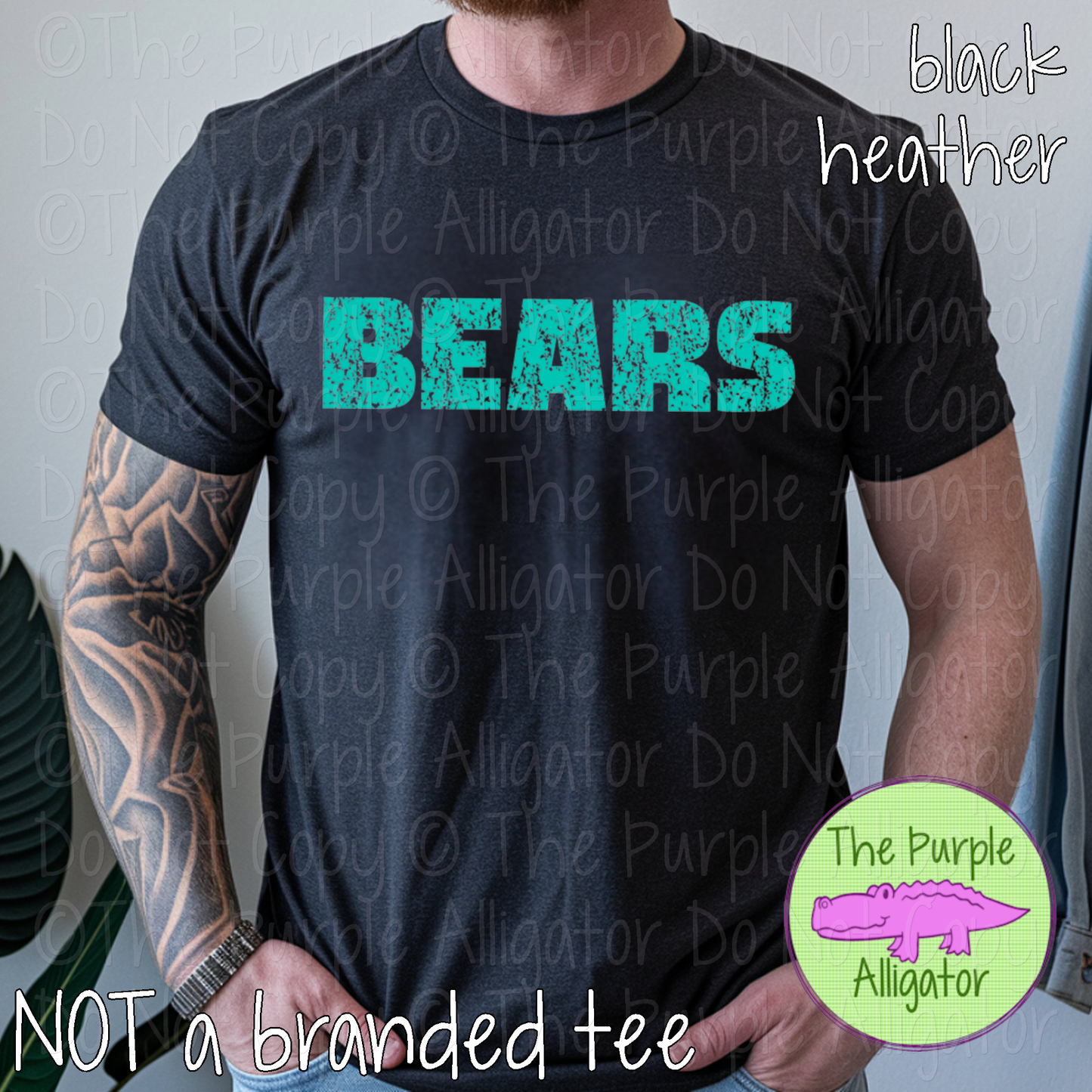 Bears Hardline The Grunge Series Distressed Block Athletic Spirit Wear 0326 TPA