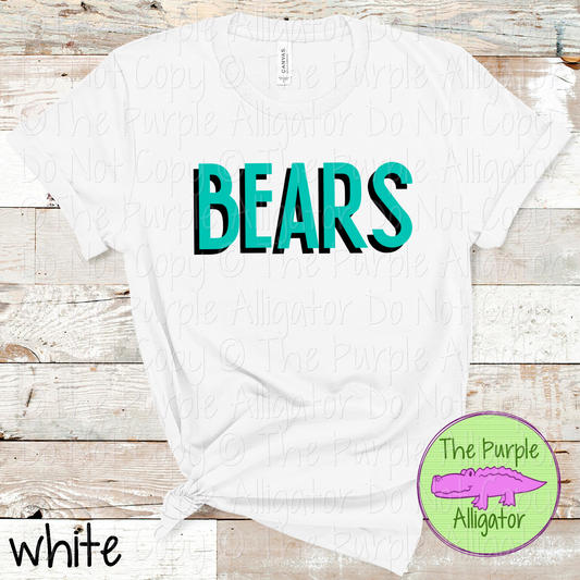 Bears NF Two-Tone Offset Spirit Design | Bold Two-Color Offset Text Design | CHOOSE YOUR DESIGN COLORS 0825 (d2f TPA)