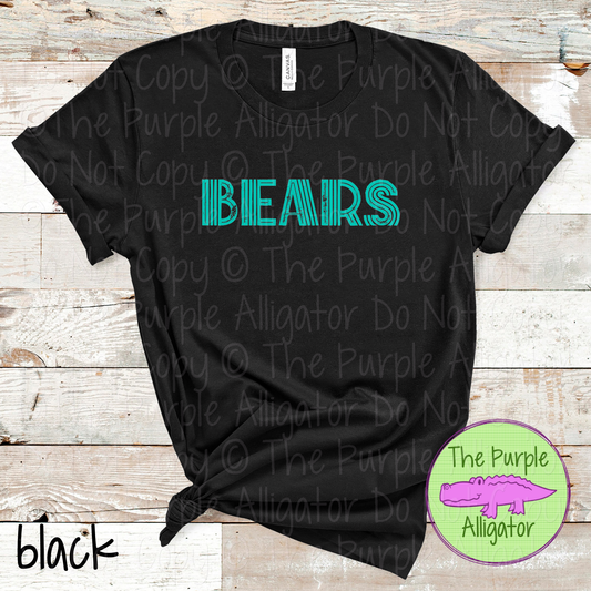Bears Inline Edge - The Grunge Series - Mascot Spirit Wear Distressed Block Athletic Fan Apparel 0824 TPA