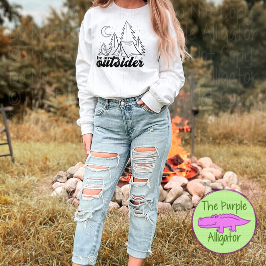 Be an Outsider – Camping Nature Lover Outdoor Adventure Graphic Lifestyle Apparel 0622 HMD