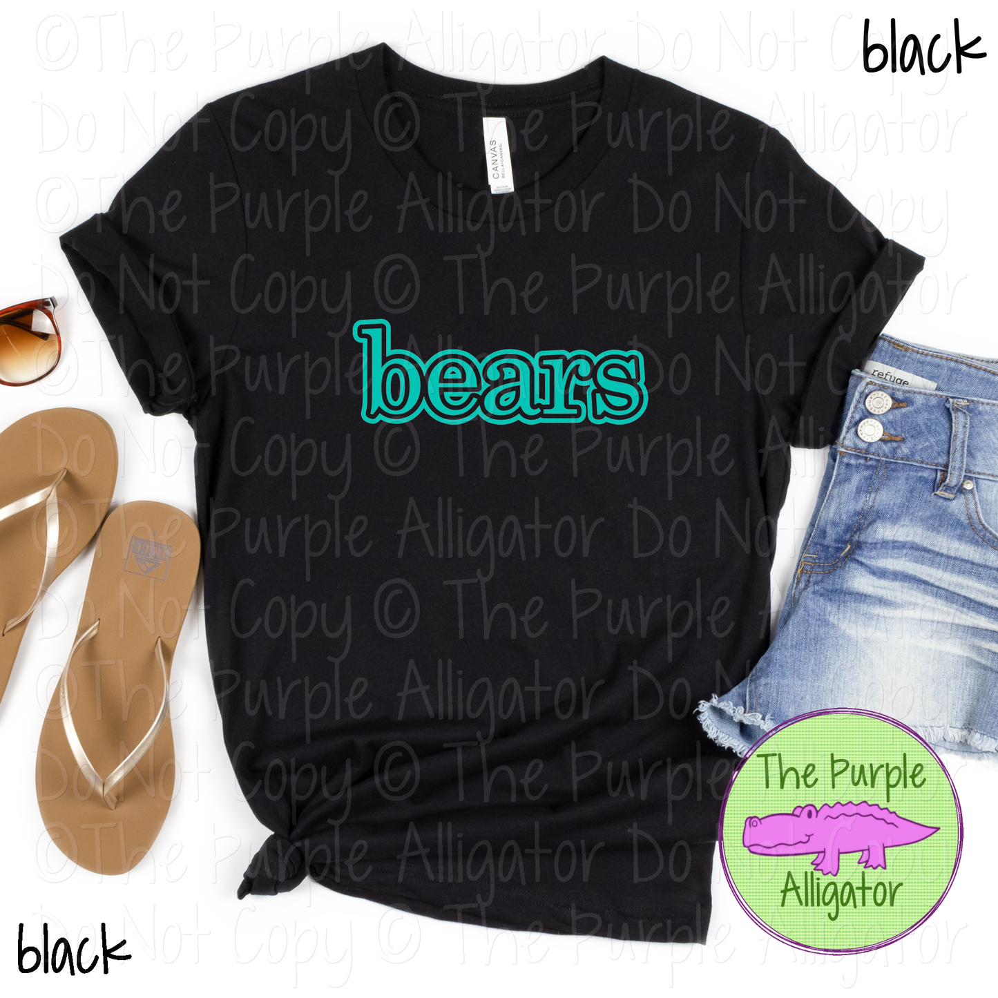Bears Legacy Outline - The Classic Series - Custom School & Mascot Spirit Wear Apparel 0626 TPA