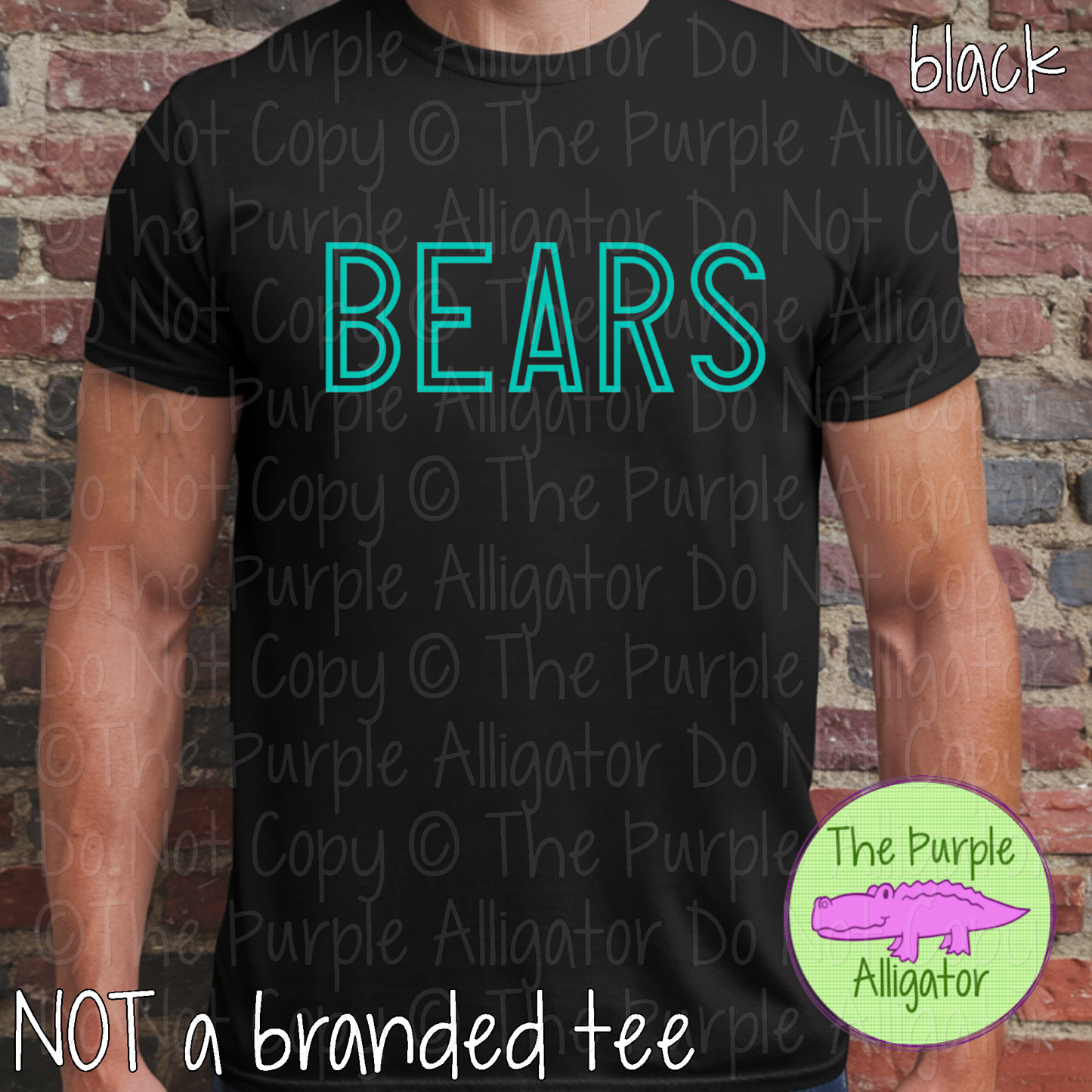 Bears Iron Line - The Outline Series | Outline Spirit Wear Shirt - Bold Modern Block Design 0226 TPA