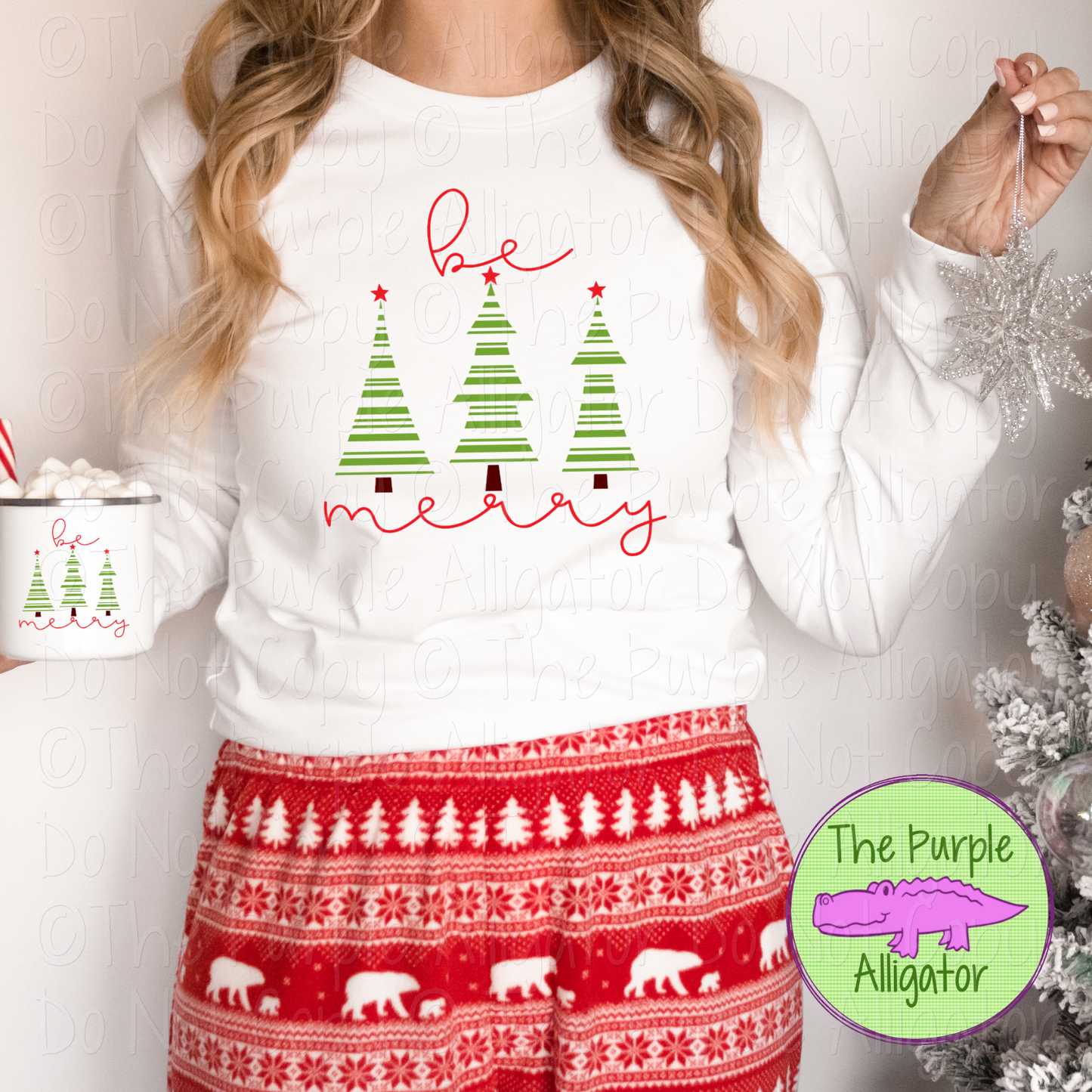 Be Merry w Trees Christmas Shirt, Be Merry Holiday Apparel, Christmas Tree Shirt, Festive Holiday Apparel 0919 BA