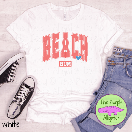 Beach Bum – Coastal Summer Beach Life Relaxed Vacation Graphic Apparel 0324 MD
