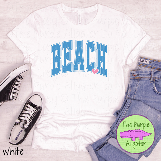 Beach Heart – Coastal Summer Beach Life Soft Aesthetic Vacation Graphic Apparel 0324 MD