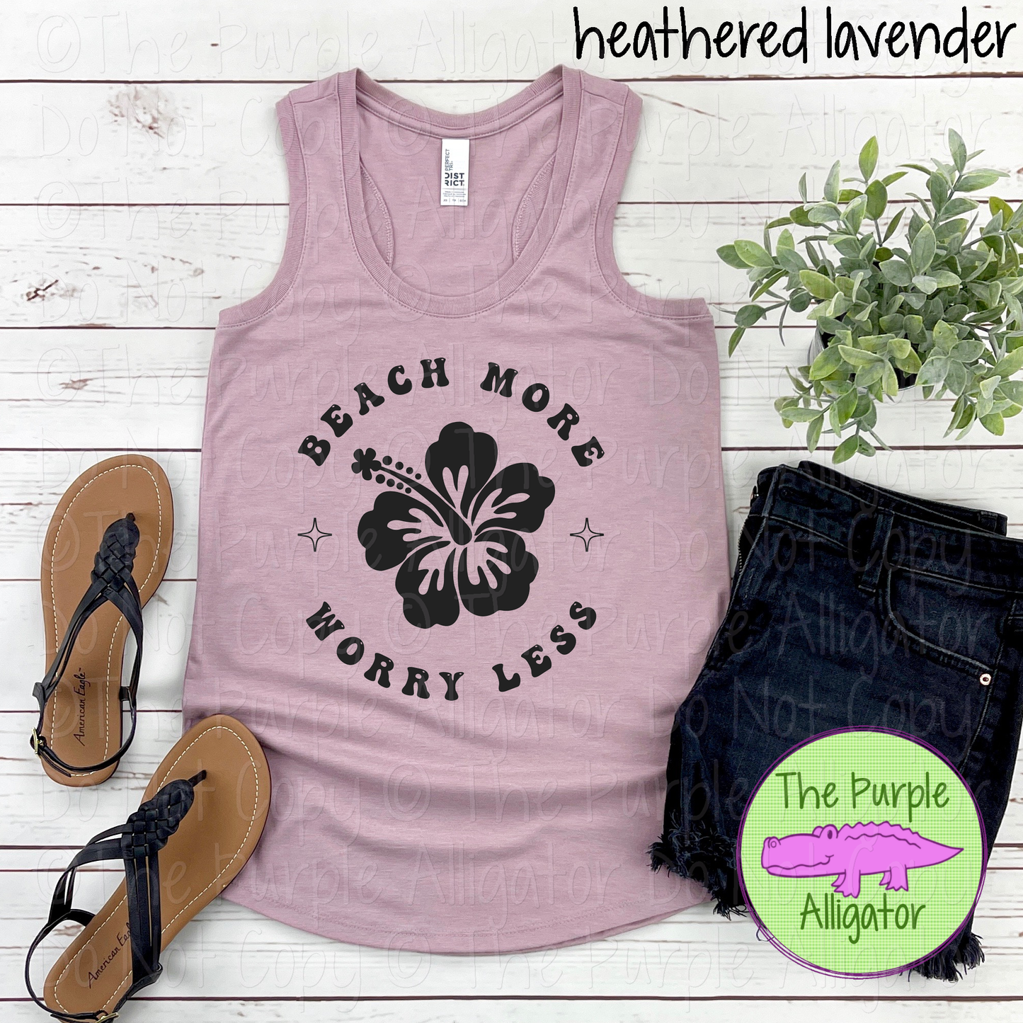 Beach More Worry Less – Coastal Summer Beach Life Relaxed Vacation Apparel 0324 DD