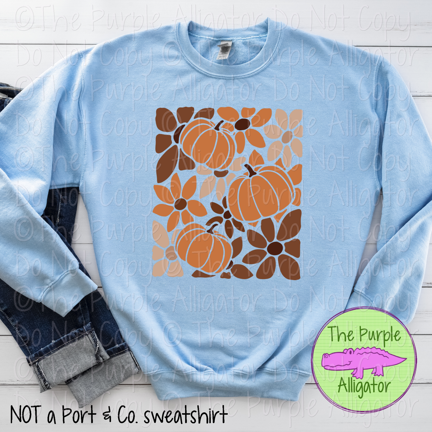 Boho Fall Floral Pumpkin Season | Aesthetic Autumn Tee with Wildflowers & Rustic Vibes 0525 (D2F OD)
