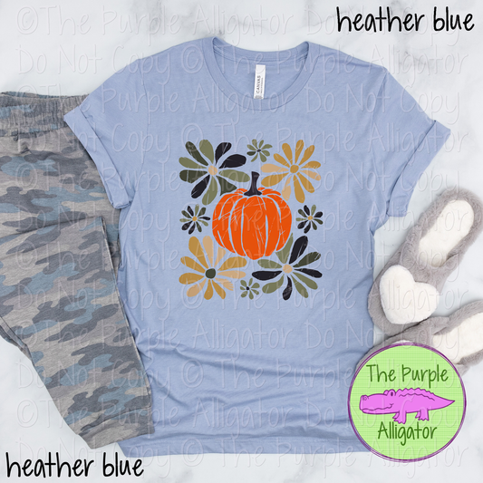 Boho Floral Fall Pumpkin DISTRESSED 1024 (d2f SS)