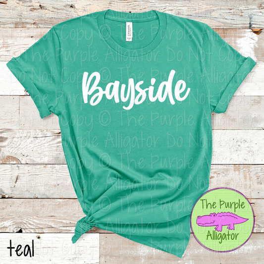 Bayside Bold Flow | Bold Handwritten Spirit Wear Design for Students, Staff & Fans - CHOOSE YOUR DESIGN COLOR 0725 (d2f TPA)