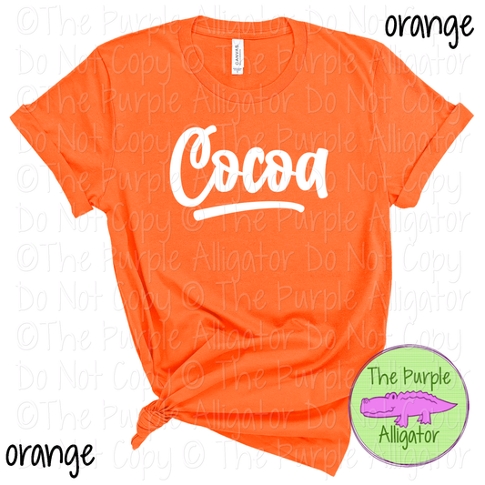 Cocoa Bold Flow | Bold Handwritten Spirit Wear Design for Students, Staff & Fans - CHOOSE YOUR DESIGN COLOR 0725 (d2f TPA)