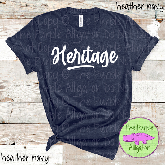 Heritage Bold Flow | Bold Handwritten Spirit Wear Design for Students, Staff & Fans - CHOOSE YOUR DESIGN COLOR 0725 (d2f TPA)