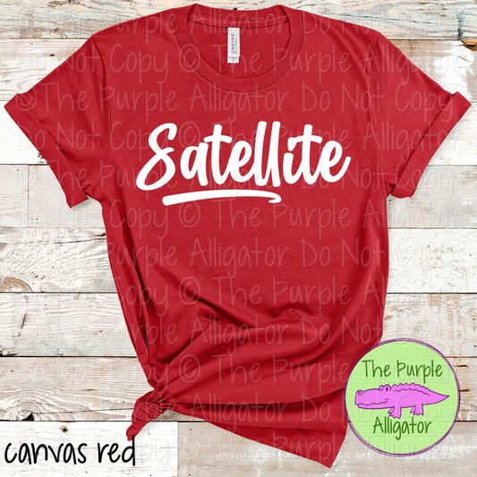 Satellite Bold Flow | Bold Handwritten Spirit Wear Design for Students, Staff & Fans - CHOOSE YOUR DESIGN COLOR 0725 (d2f TPA)