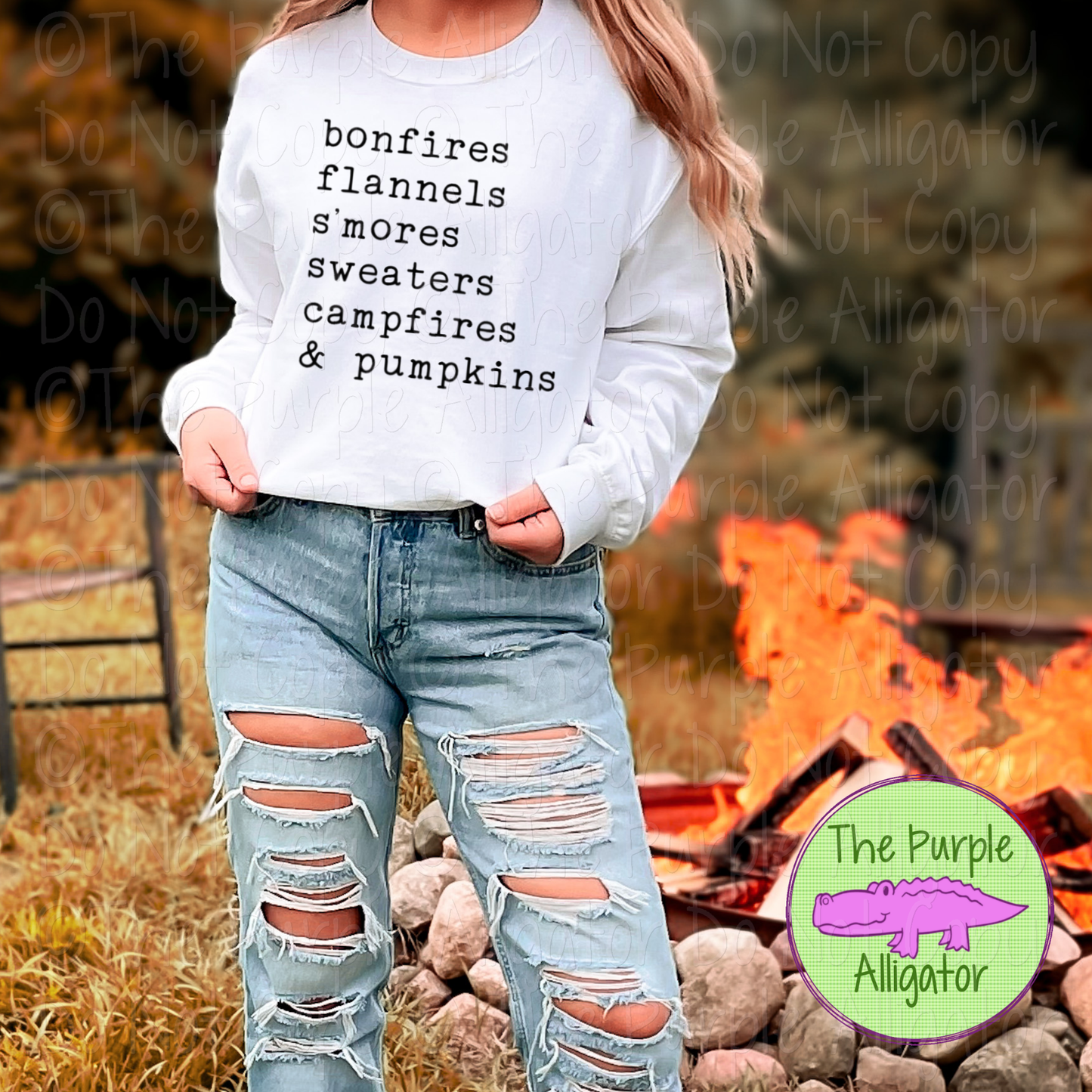 Bonfires Flannels S'mores Sweaters Campfires & Pumpkins Fall Shirt, Cozy Autumn Apparel 0419 CM