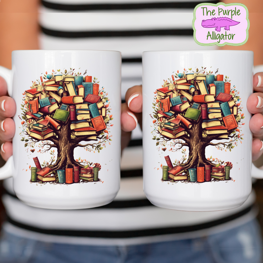 Books Tree 15oz Ceramic Mug