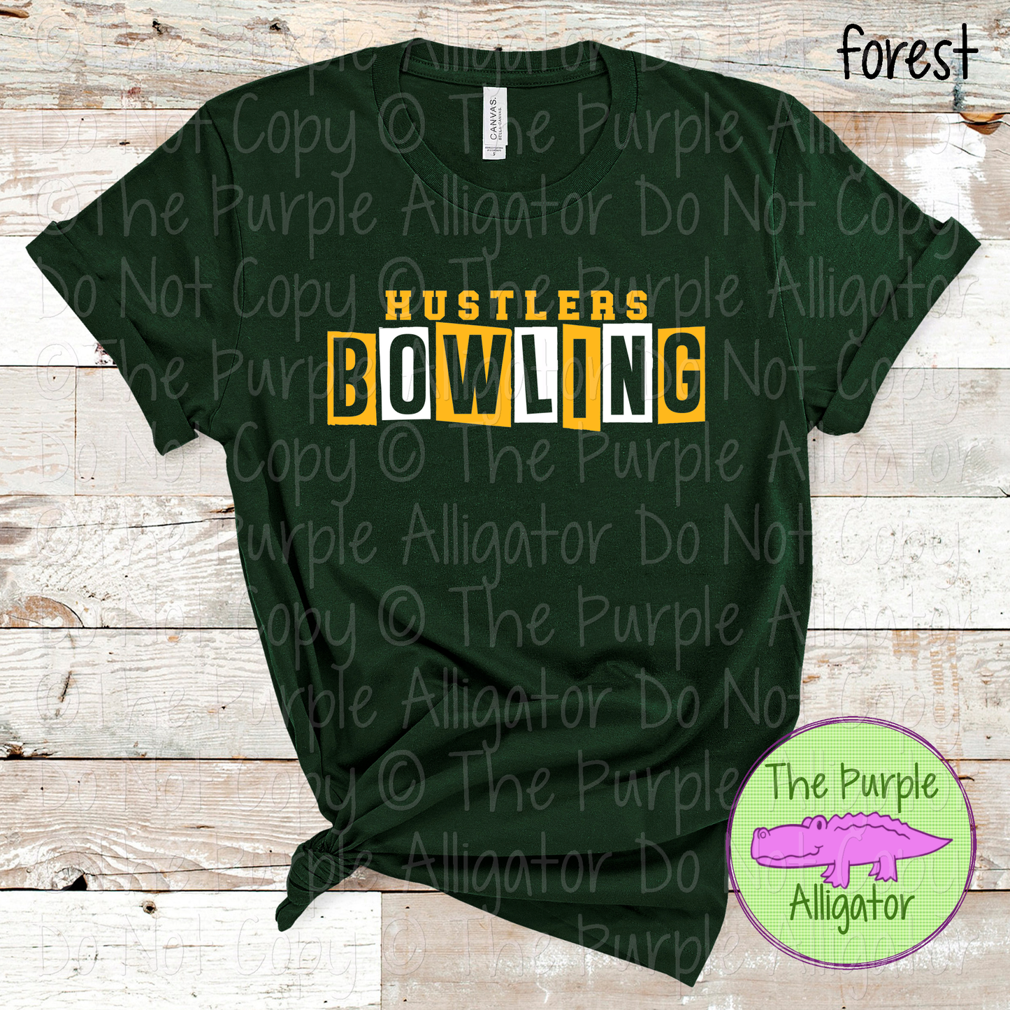 Hustlers Bowling Halftime Mascot School Spirit Wear Team Gear - CHOOSE YOUR DESIGN COLORS - 0525 (d2f TPA)