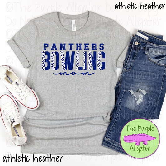 Panthers Bowling Mom SC Mascot School Spirit - CHOOSE YOUR DESIGN COLORS 0425 (d2f TPA)