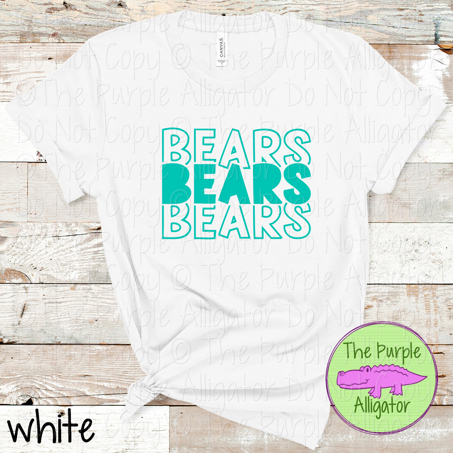 Bears Block Party - The Stacked Series | Bold Stacked Spirit Wear for Game Day & School Pride  0126 TPA