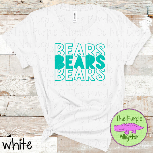Bears Block Party - The Stacked Series | Bold Stacked Spirit Wear for Game Day & School Pride  0126 TPA